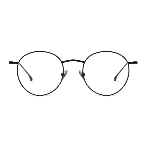 Dean Slim Optical / Black Acetate & Blue - Light Lens - Shade Files